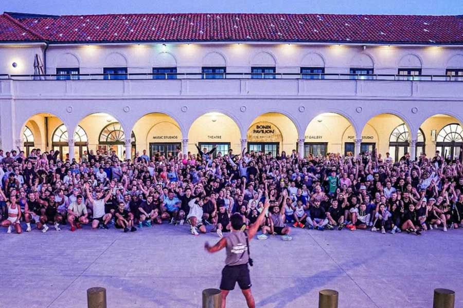 The Sydney Run Club club in full swing at Bondi Pavillion