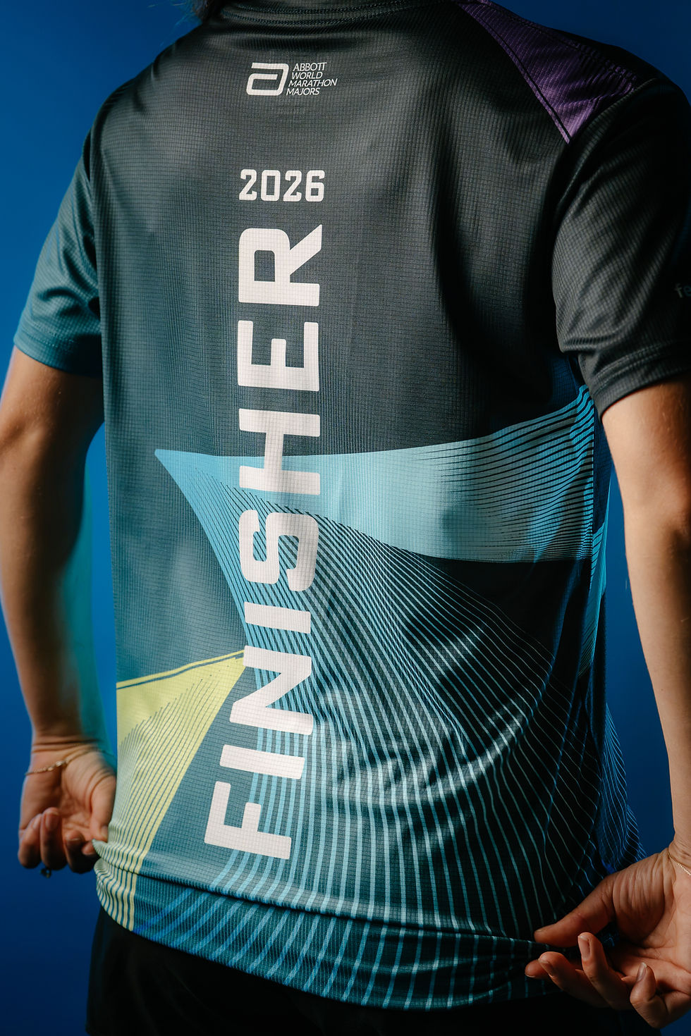 Back of a 2026 Finisher running shirt
