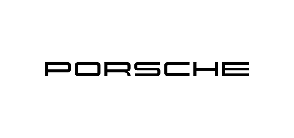 Porsche wordmark logo in black text