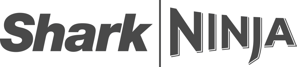 SharkNinja logo on a black background